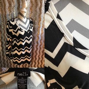 Rue21 long sleeve chevron shirt